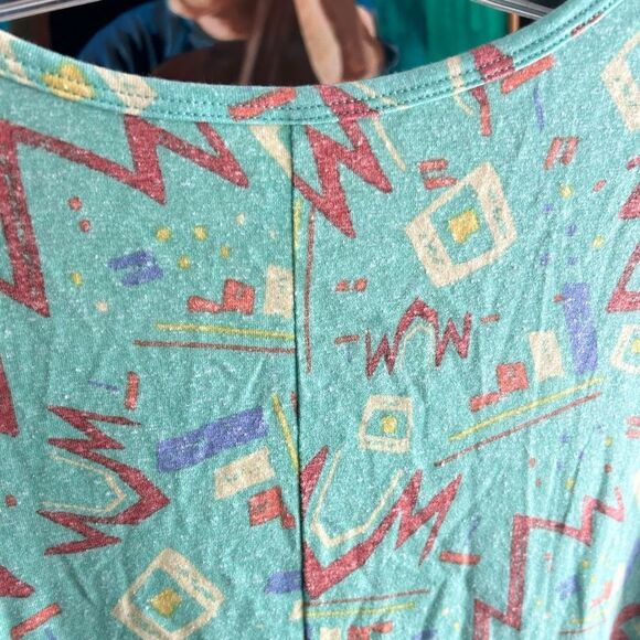 LuLaRoe Womens T-Shirt Dress Short Sleeve Knee Length XS Geometric - Picture 5 of 16